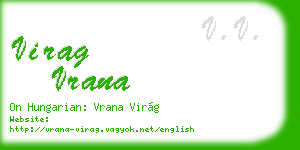 virag vrana business card