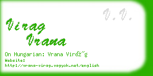 virag vrana business card